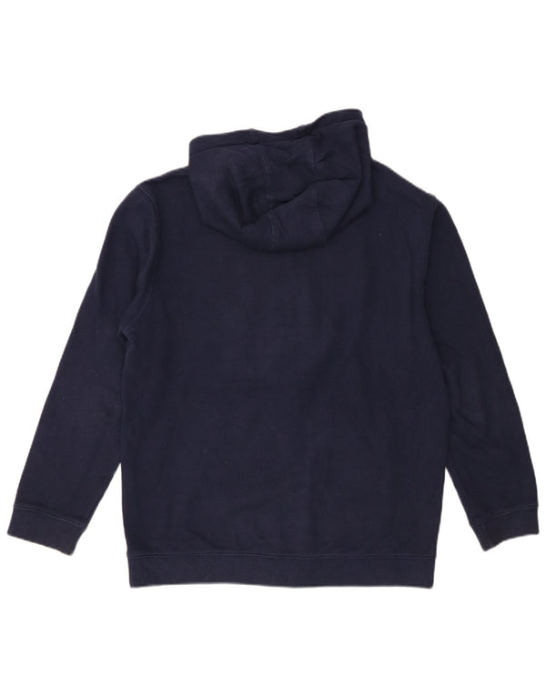 Vans Boys Graphic Zip Hoodie Sweater 14-15 Years XL Navy Blue Cotton