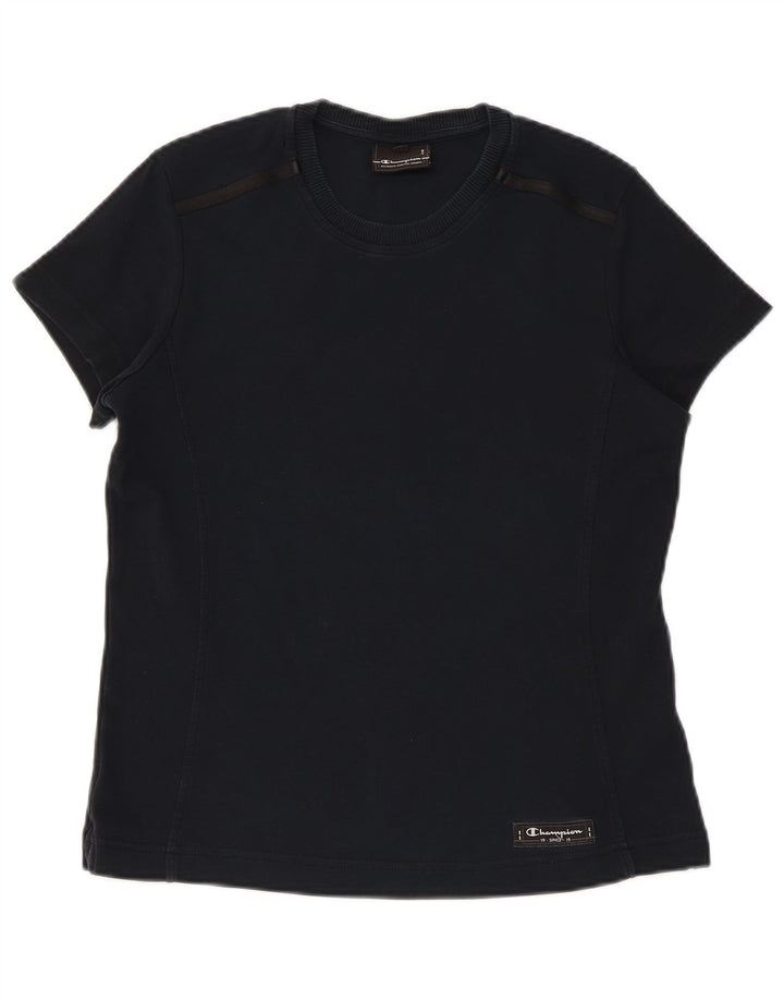 CHAMPION Girls Easy Fit T-Shirt Top 11-12 Years Large Navy Blue