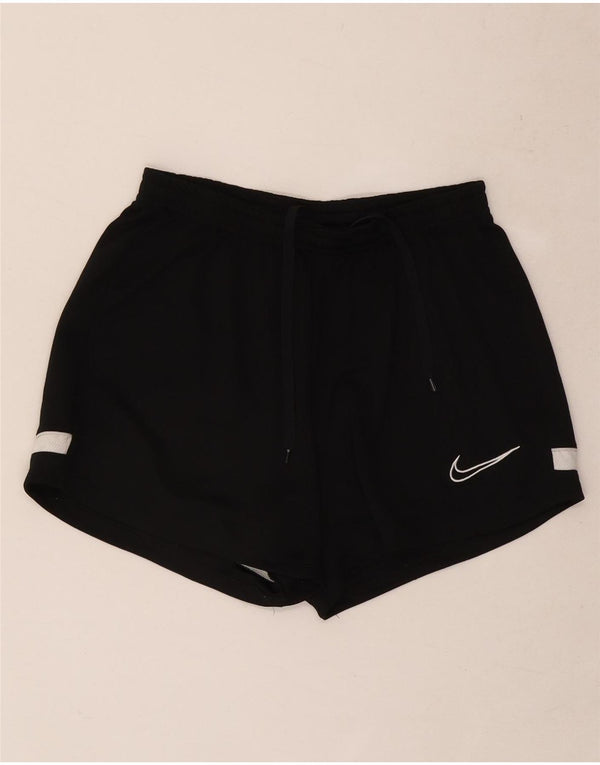 Nike Womens Dri Fit Sport Shorts UK 8 Small Black Colourblock Polyester