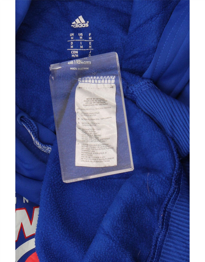 Adidas Mens Panthers Graphic Hoodie Jumper Medium Blue Polyester