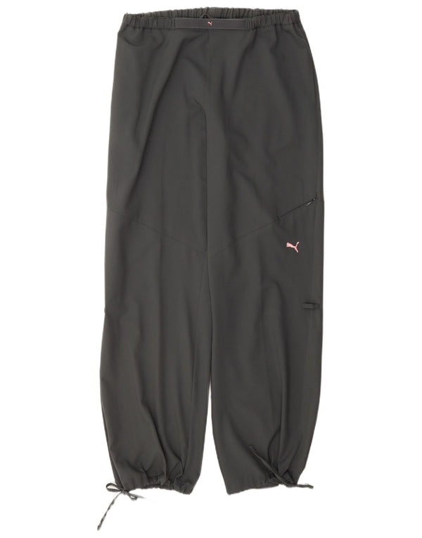 Puma Womens Loose Fit Tracksuit Trousers Joggers UK 14 Large Grey Polyester