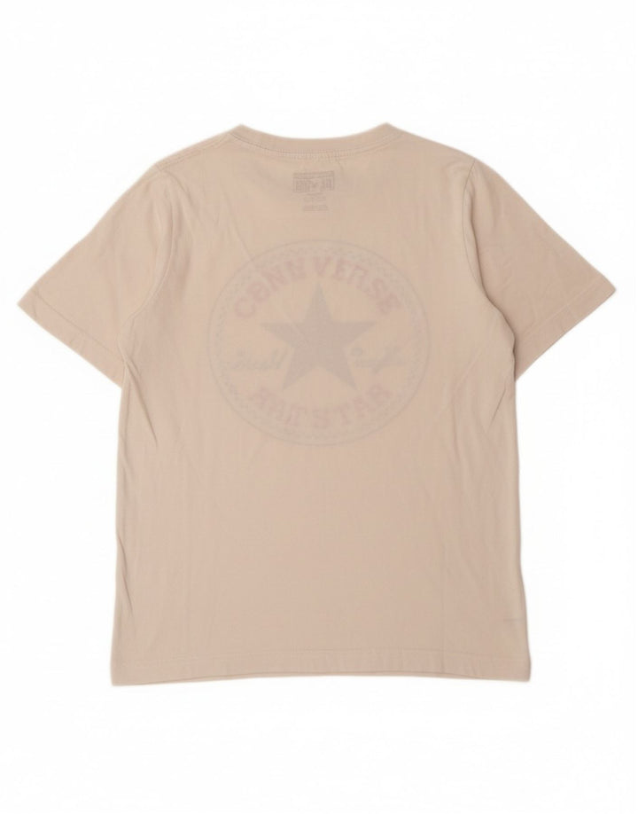 CONVERSE Boys Graphic T-Shirt Top 10-11 Years Medium White Cotton