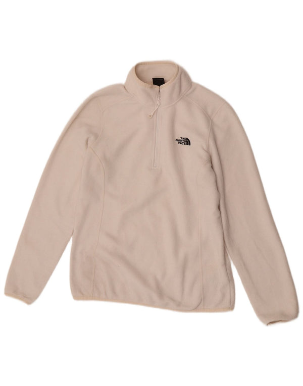The North Face Womens Zip Neck Fleece Jumper UK 16 Large White