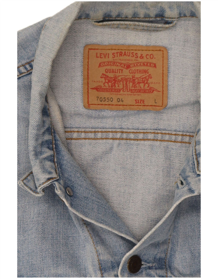 Levi's Mens Denim Jacket UK 40 Large Blue Cotton