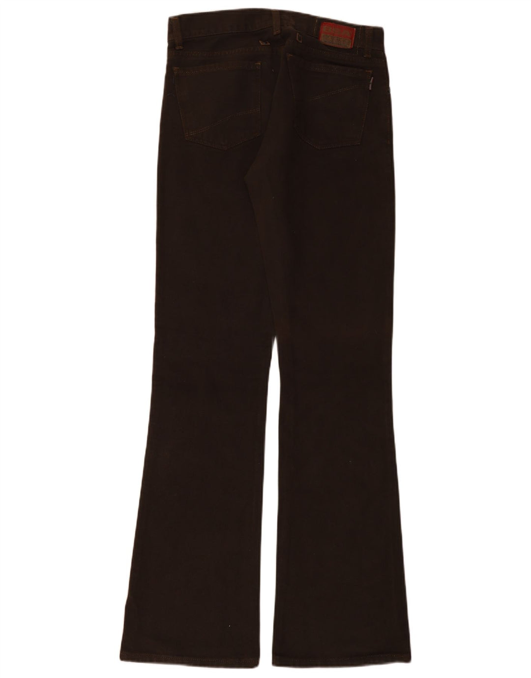 VINTAGE Womens Bootcut Jeans W30 L34 Brown Cotton