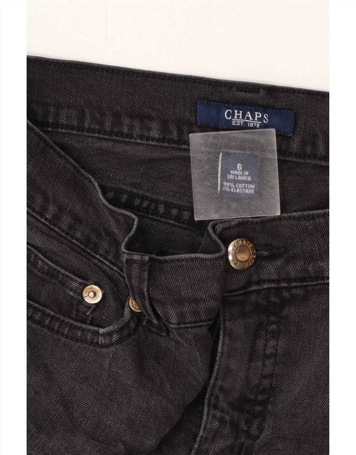 Chaps Womens Straight Jeans US 6 Medium W30 L30 Grey Cotton