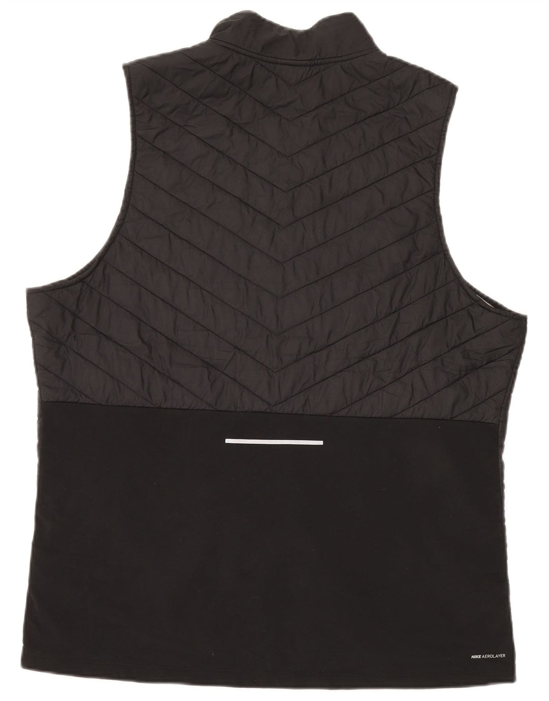 Nike Mens Running Gilet UK 42 XL Black Colourblock Polyester