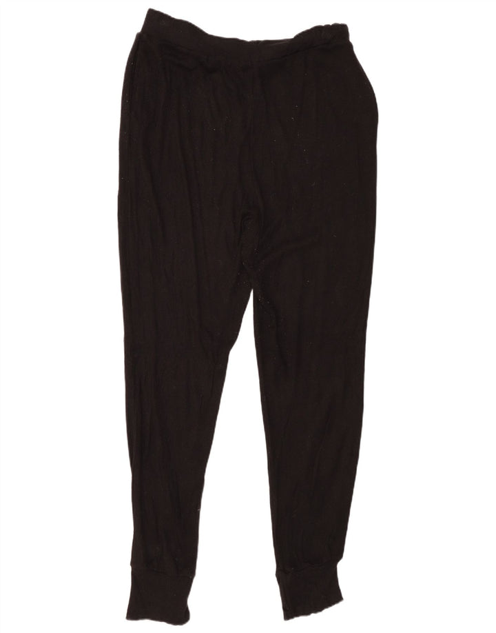 ZARA Womens Tracksuit Trousers Joggers UK 16 Large  Black