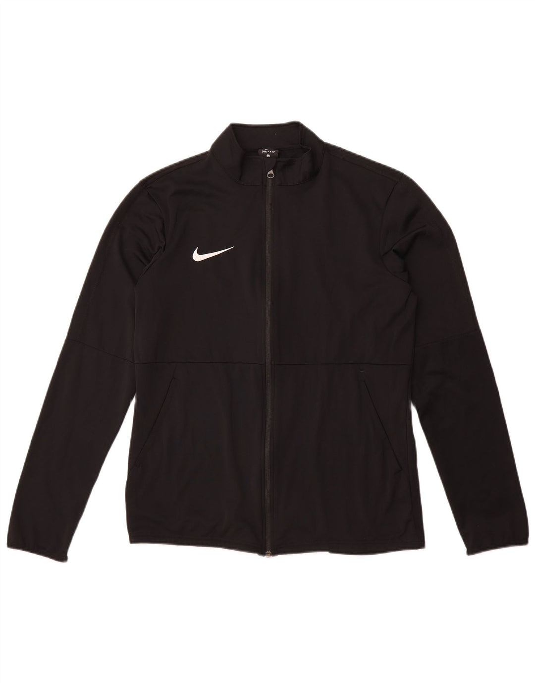 Nike Mens Dri Fit Tracksuit Top Jacket Medium Black Polyester
