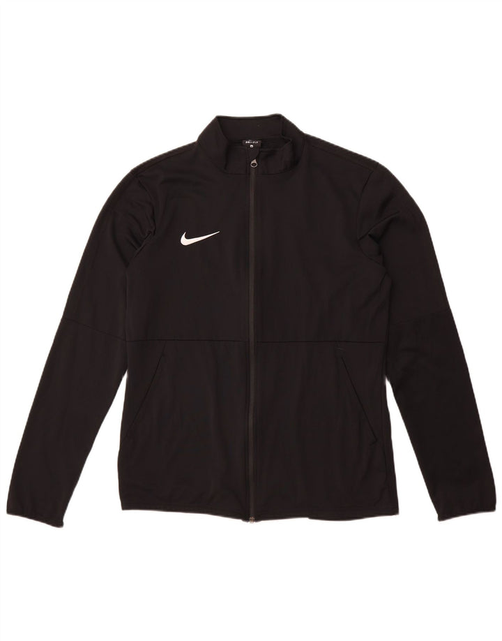 Nike Mens Dri Fit Tracksuit Top Jacket Medium Black Polyester