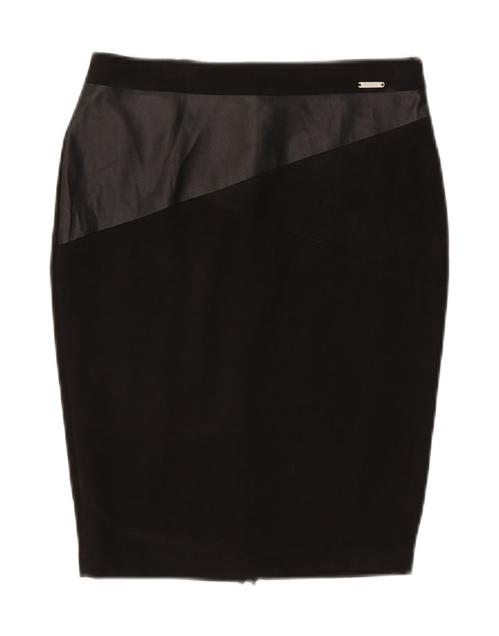 GUESS Womens Pencil Skirt UK 6 XS W26  Black Polyester
