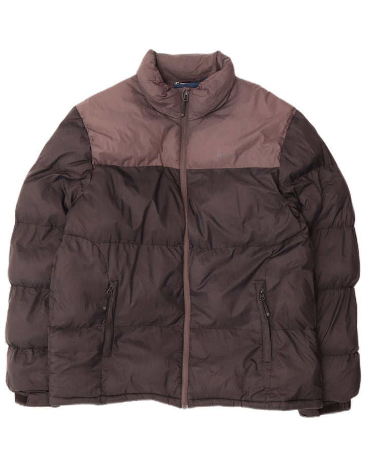 Mountain Warehouse Mens Padded Jacket UK 40 Large Black Colourblock Nylon