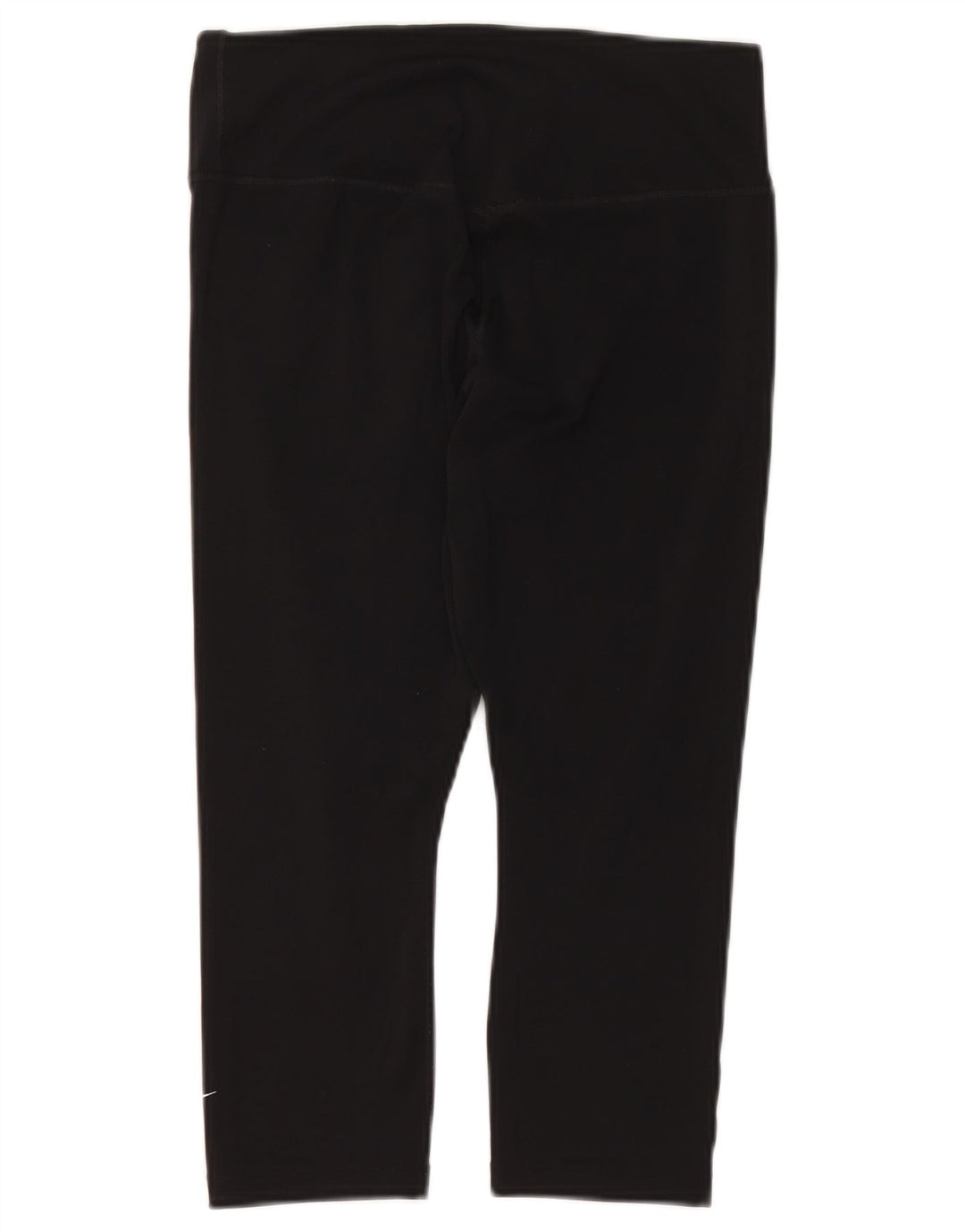 NIKE Womens Dri Fit Capri Leggings UK 12 Medium Black Polyester