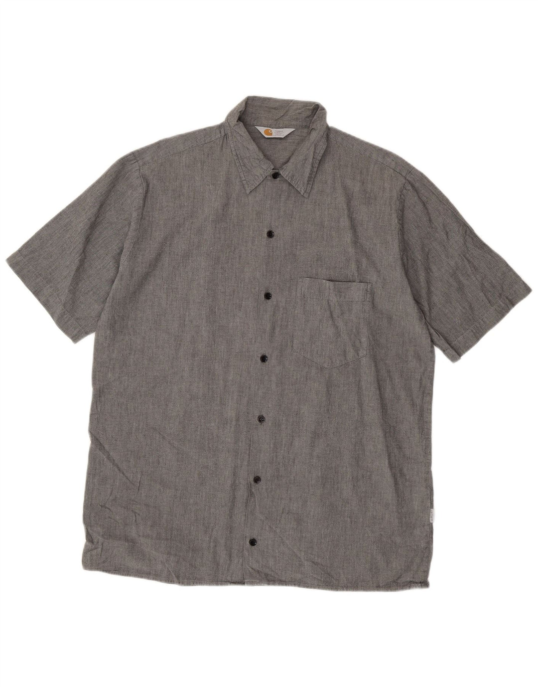 CARHARTT Mens Rugged Short Sleeve Shirt XL Grey Cotton