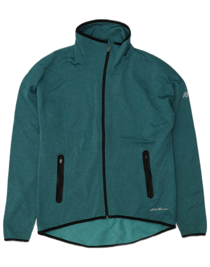 Eddie Bauer Womens Oversized Tracksuit Top Jacket UK 6 XS Green Polyester