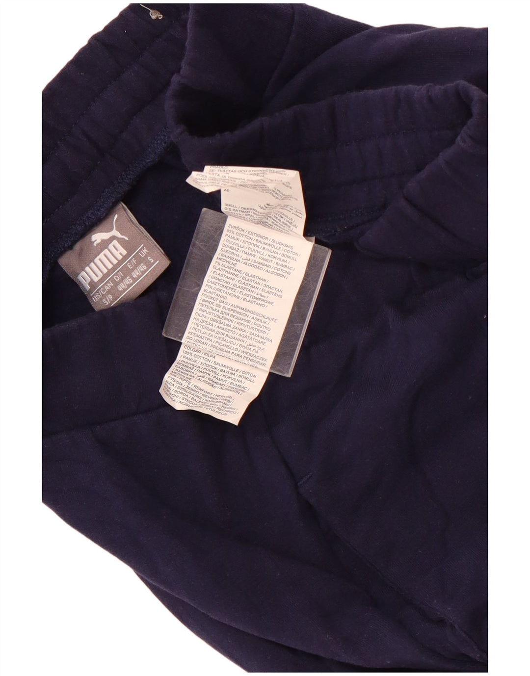 PUMA Mens Tracksuit Trousers Joggers Small  Navy Blue Cotton