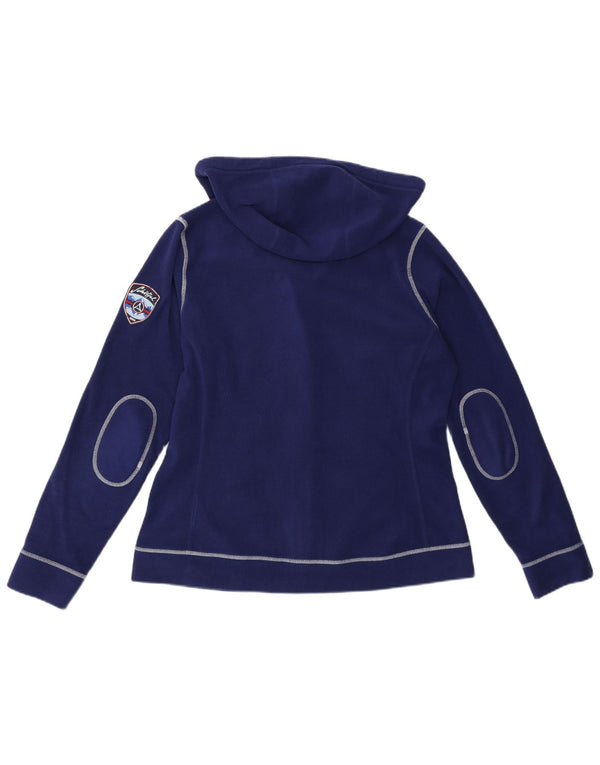 Schoffel Womens Hooded Fleece Jacket UK 14 Medium Navy Blue Polyester