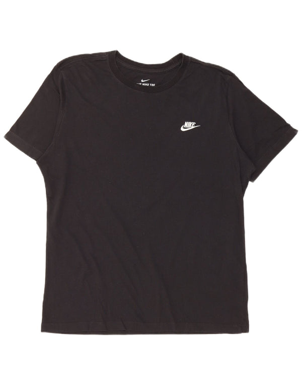 NIKE Mens T-Shirt Top Large Black Cotton