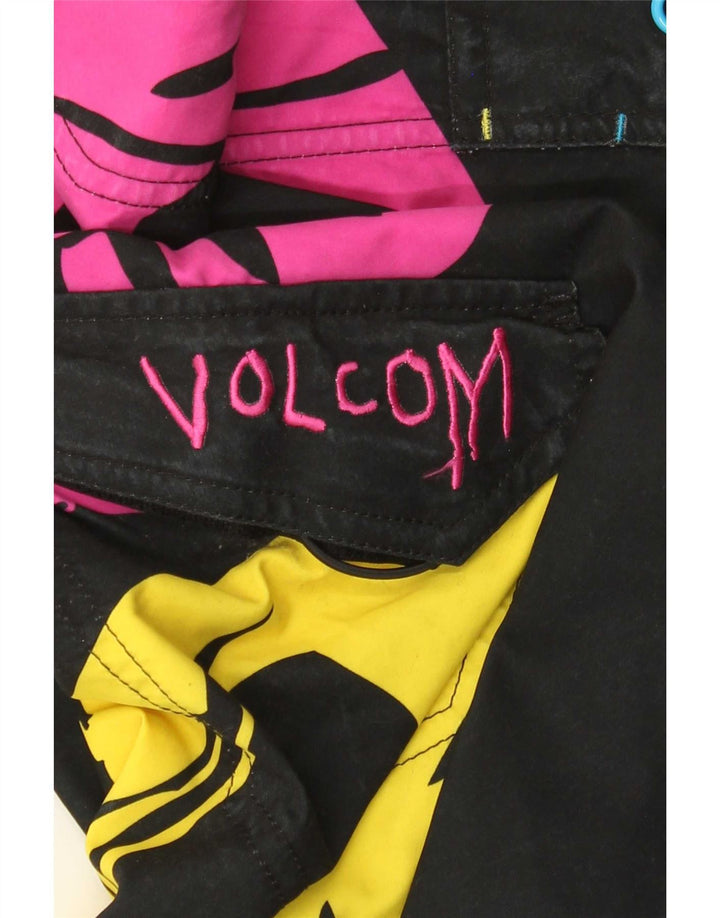 Volcom Mens Graphic Swimming Shorts Medium Black Polyester