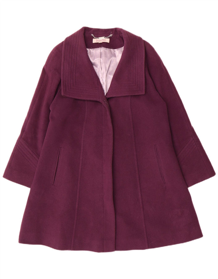 JACQUES VERT Womens Overcoat UK 18 XL Purple Wool