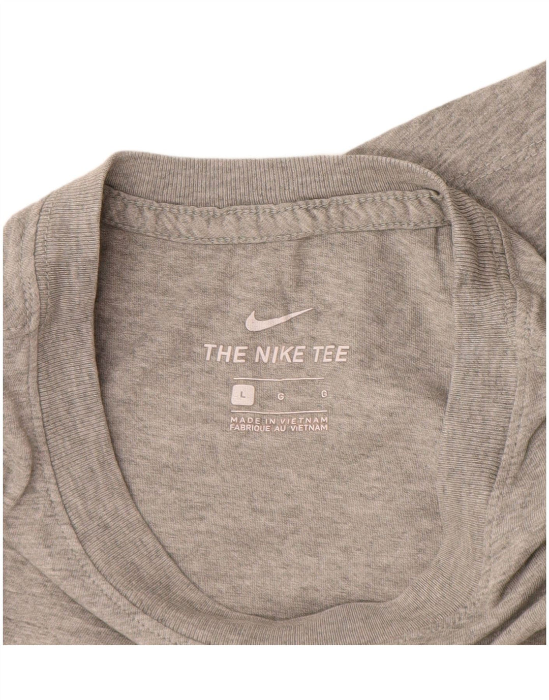 NIKE Mens Graphic T-Shirt Top Large Grey Cotton