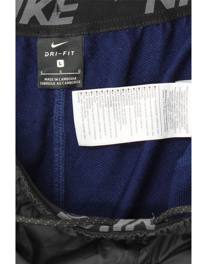 Nike Mens Tracksuit Trousers Joggers Large  Blue Colourblock Polyester