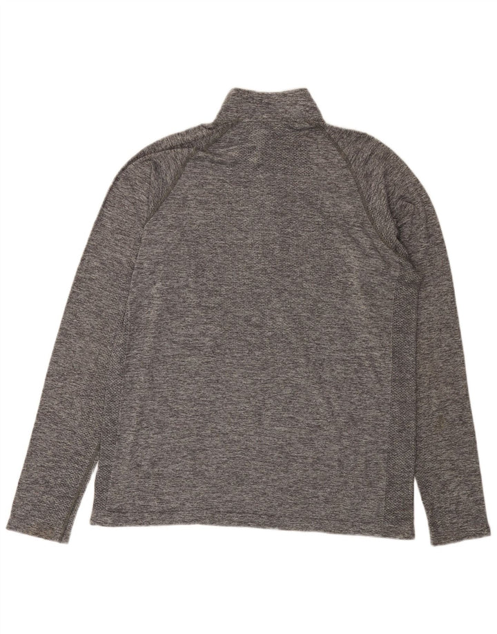 EDDIE BAUER Mens Zip Neck Pullover Tracksuit Top XL Grey Flecked