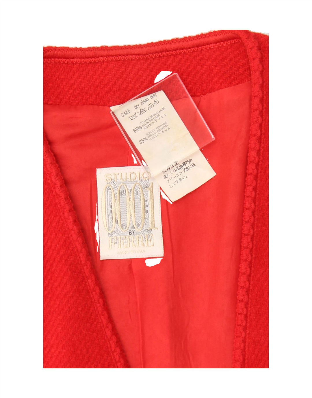 FERRE Womens 4 Button Blazer Jacket UK 12 Medium Red Polyamide Vintage Ferre and Second-Hand Ferre from Messina Hembry 