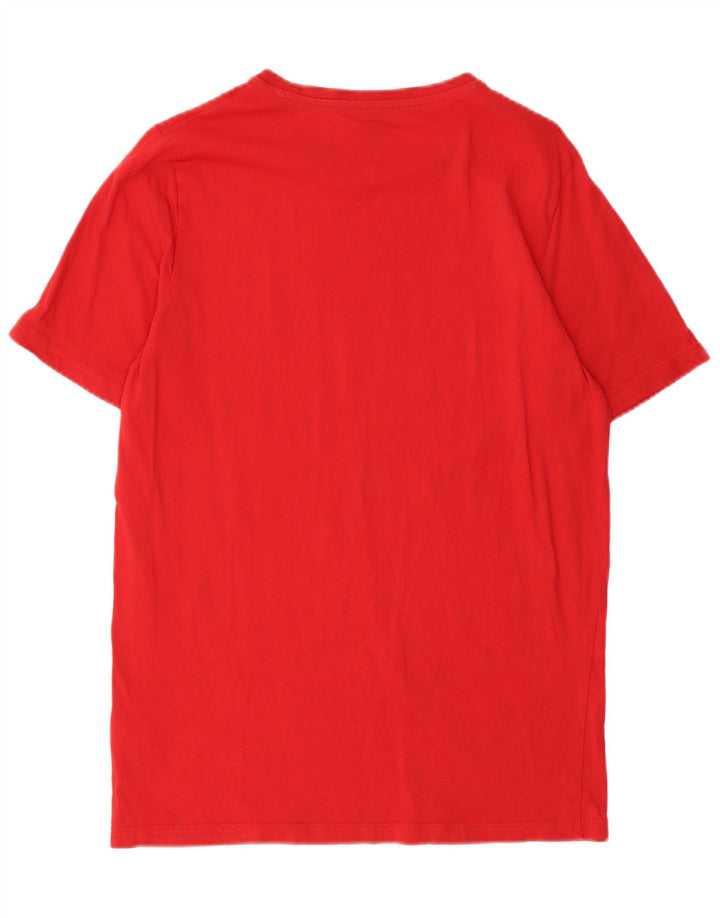 PUMA Mens Graphic T-Shirt Top Medium Red Cotton