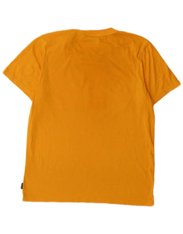 Superdry Mens Graphic T-Shirt Top XL Yellow Cotton
