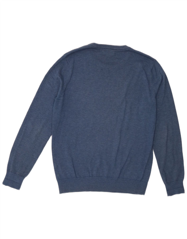 Calvin Klein Mens Crew Neck Jumper Sweater Medium Blue Cotton