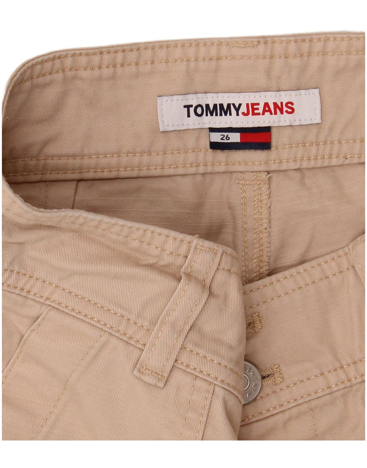 Tommy Hilfiger Womens High Rise Cargo Shorts W26 Small Beige