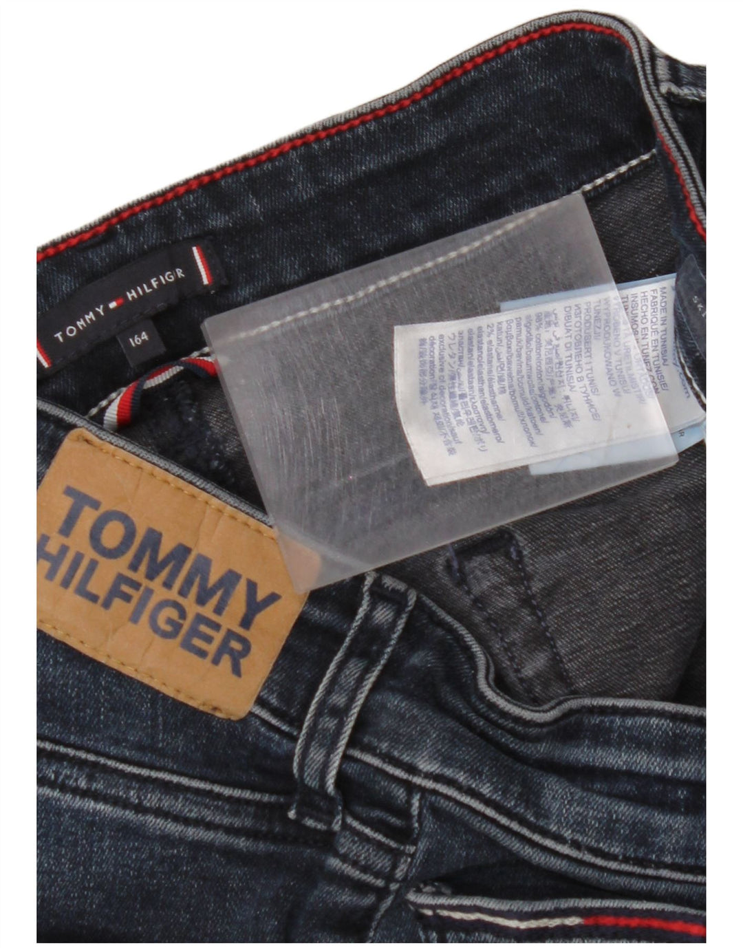 TOMMY HILFIGER Girls Skinny Jeans 13-14 Years W28 L29 Navy Blue Cotton