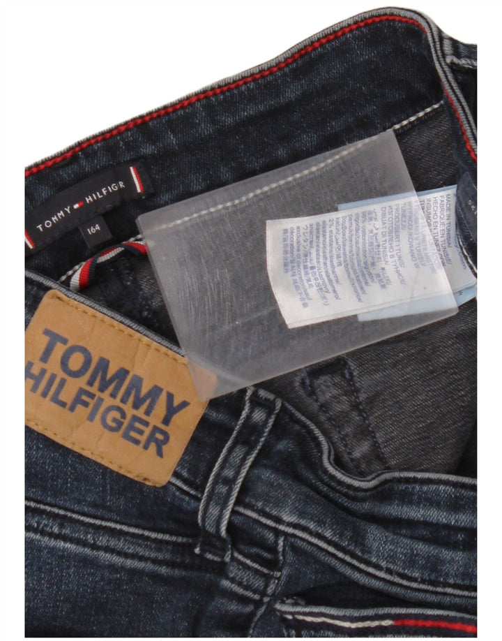 TOMMY HILFIGER Girls Skinny Jeans 13-14 Years W28 L29 Navy Blue Cotton