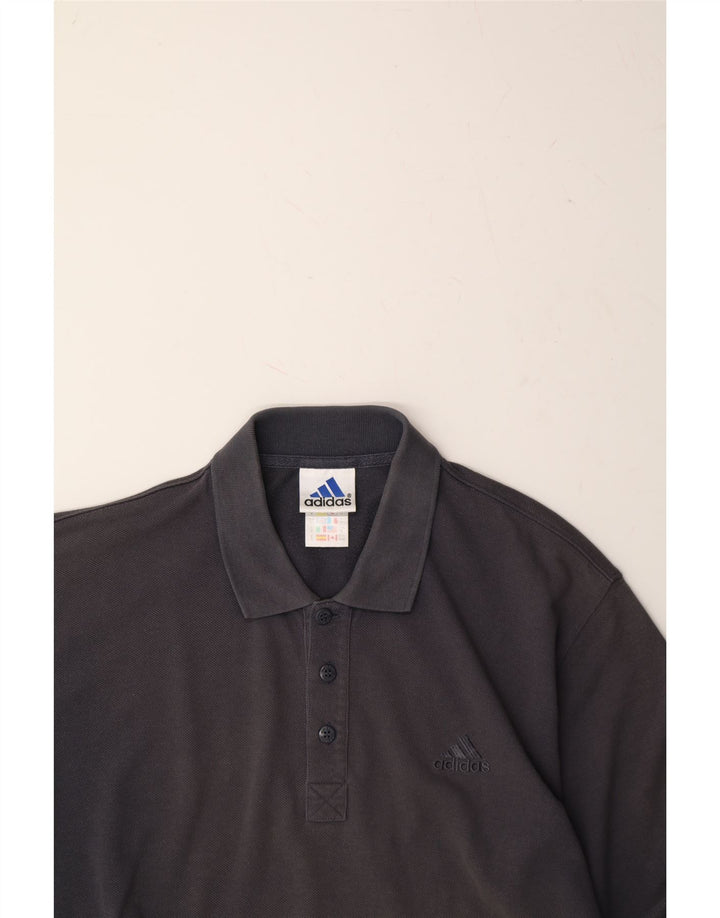 ADIDAS Mens Polo Shirt UK 40/42 Medium Black Vintage Adidas and Second-Hand Adidas from Messina Hembry 