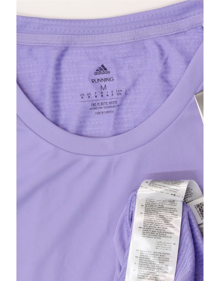 Adidas Mens Aeroready T-Shirt Top Medium Purple Polyester