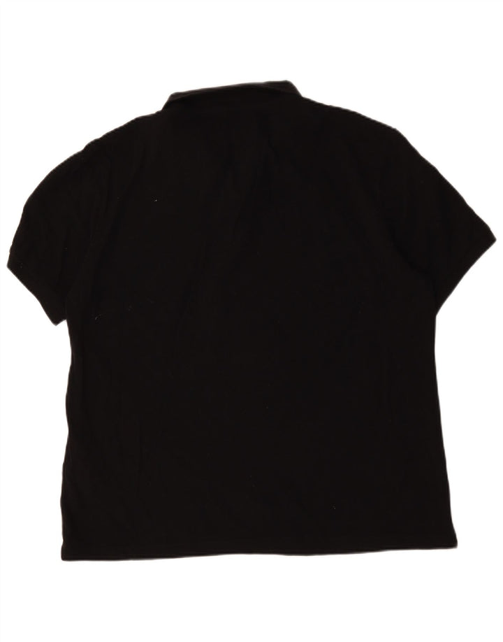 Massimo Dutti Mens Polo Shirt 2XL Black Cotton