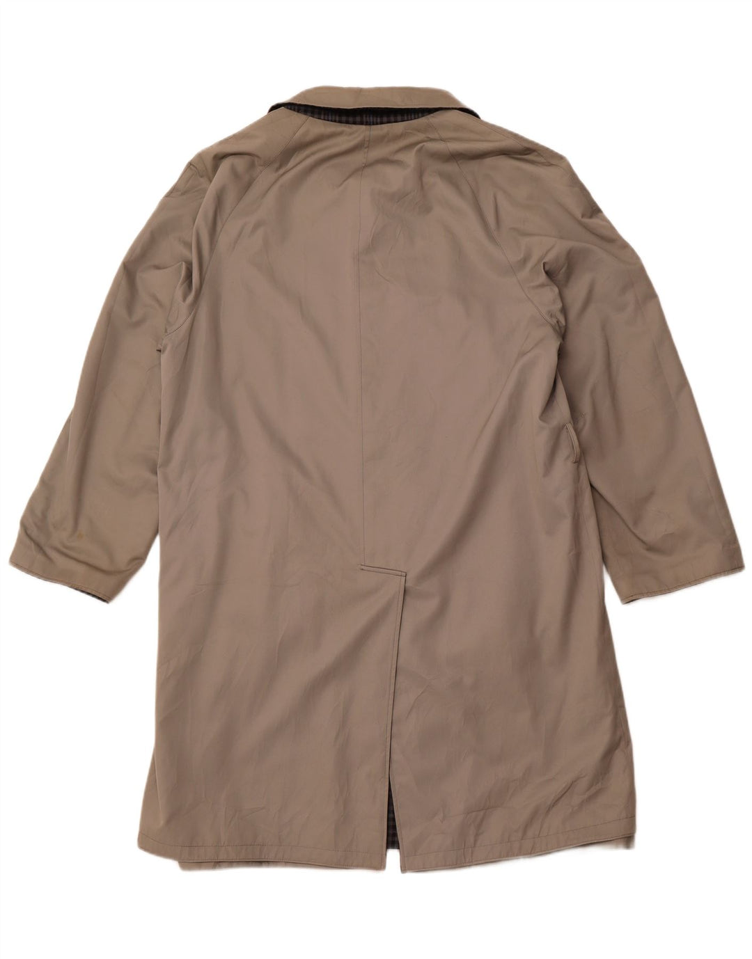 DIOLEN Mens Reversible Trench Coat UK 40 Large Grey Check Polyester