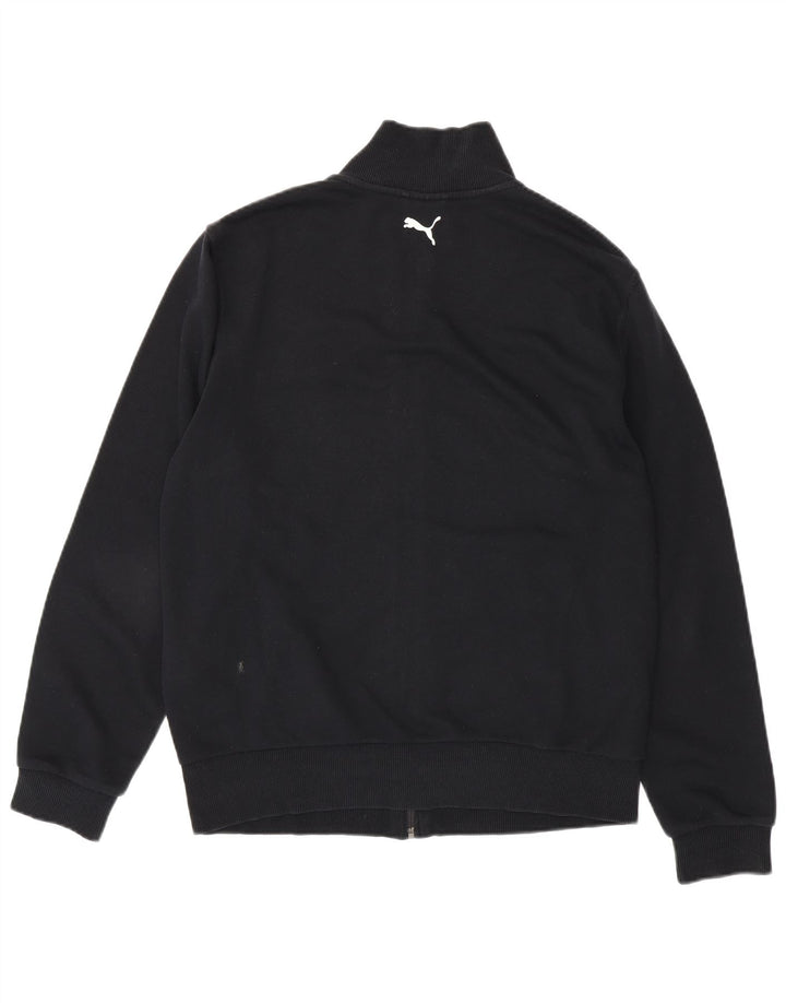 PUMA Mens Tracksuit Top Jacket Medium Black Cotton