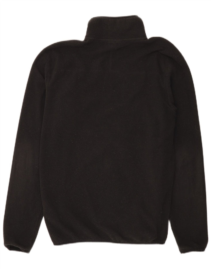 THE NORTH FACE Mens Zip Neck Fleece Jumper Small Black Polyester