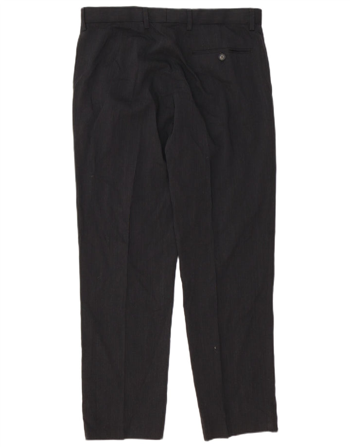 Marks & Spencer Womens Straight Regular Suit Trousers W32 L29 Black