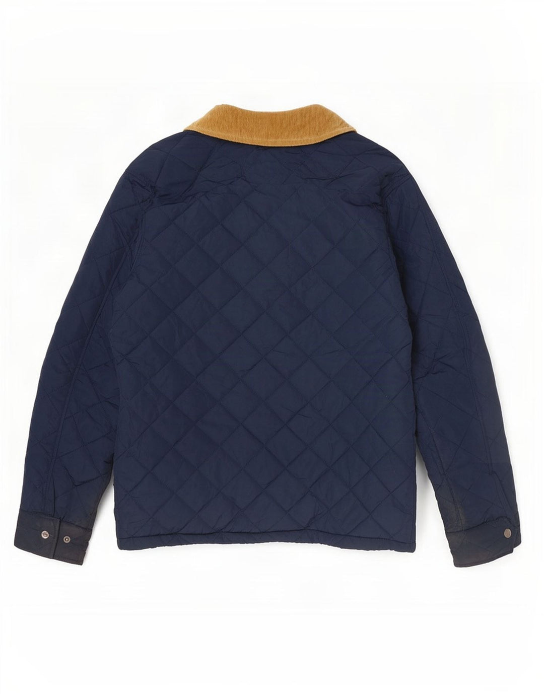 Crew Clothing Mens Quilted Jacket UK 36 Small Navy Blue Polyester