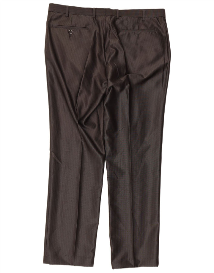 Angelo Litrico Mens 3 Piece Suit EU 54 2XL W38 L30 Grey Pinstripe Classic