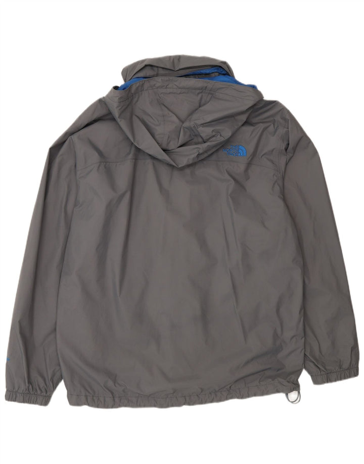 THE NORTH FACE Mens Hooded Rain Jacket UK 38 Medium Grey Nylon