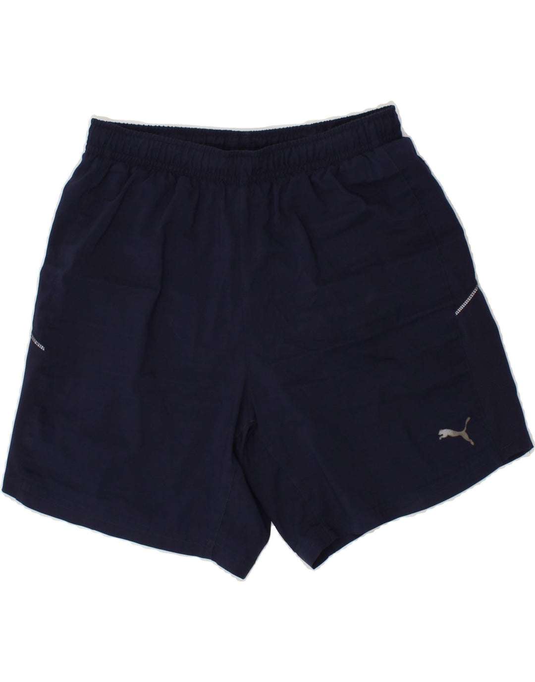 PUMA Mens Sport Shorts Small Navy Blue Polyester Vintage Puma and Second-Hand Puma from Messina Hembry 