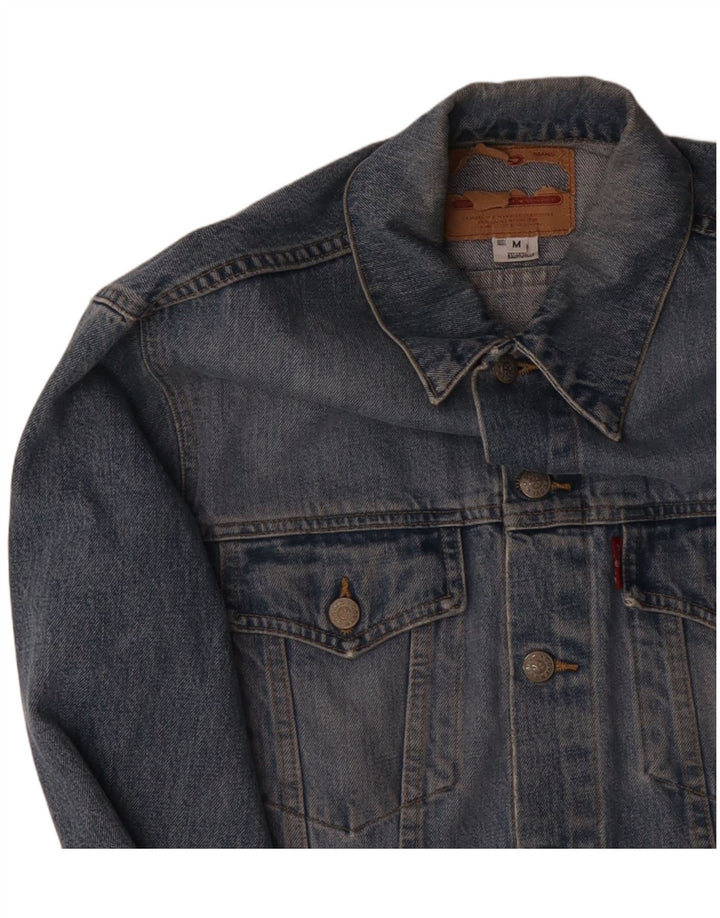LEVI'S Mens Denim Jacket UK 38 Medium Blue Cotton