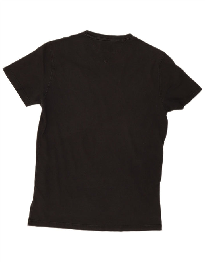 Tommy Hilfiger Mens T-Shirt Top Medium Black Cotton