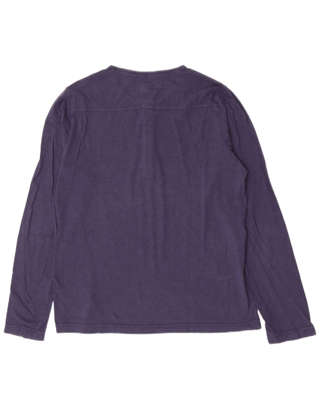 Tommy Hilfiger Mens Henley Top Long Sleeve Medium Navy Blue Cotton