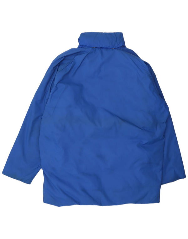 Moncler Mens Hooded Padded Jacket Size 3 Large Blue Polyamide