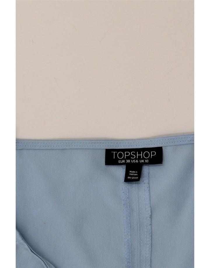 TOPSHOP Womens Cami Top UK 10 Small Blue Polyester Vintage Topshop and Second-Hand Topshop from Messina Hembry 